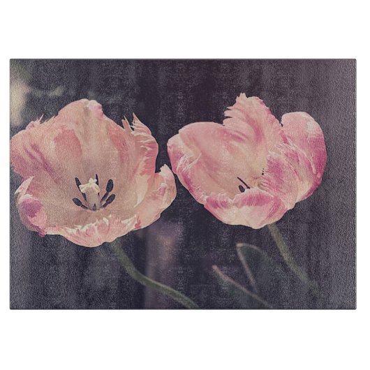Cute Blooming Tulips - Persoonlijk Snijplank (Voorkant)