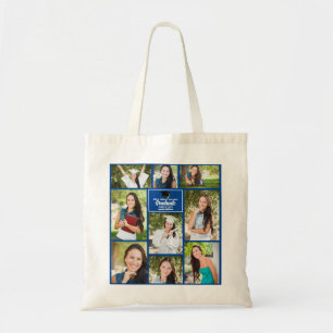 Cute Blue Afstuderen Foto Collage 2023 Afstuderen Tote Bag