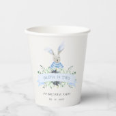 Cute Blue Aqua Bunny Foliage elke dag van de leeft Papieren Bekers (Voorkant)
