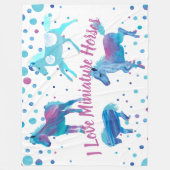 Cute Blue Aqua Couverture de pivoine personnalisée (Devant)