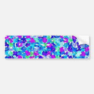 Cute blue aqua violet roze roze patroon bumpersticker
