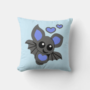 Cute Blue Baby Bat Kussen