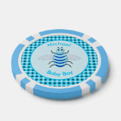 Cute Blue Baby Boy Bee Custom Poker Chips (Enkel)