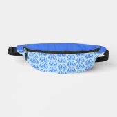 Cute Blue Baby Boy Bunny Feet Easter Patterned Heuptasje (Voorkant)