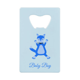 Cute Blue Baby Boy Fox Custom Gender Revela