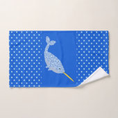 Cute Blue Baby Boy Narwhal-patterned Handdoek (Handdoek)