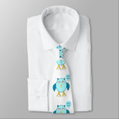 Cute Blue Baby Boy Owl Cravate (Attaché)