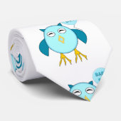 Cute Blue Baby Boy Owl Cravate (Roulé)