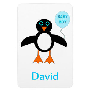 Cute Blue Baby Boy Penguin  Magnet Magneet