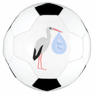 Cute Blue Baby Boy Stork