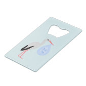 Cute Blue Baby Boy Stork (Dos Angle)