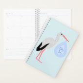 Cute Blue Baby Boy Stork (Devant avec enveloppe)