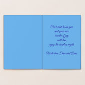 Cute Blue Baby Boy Unicorn-creditcard Folie Kaarten (Binnen)
