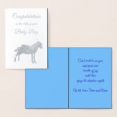 Cute Blue Baby Boy Unicorn-creditcard Folie Kaarten (Display)