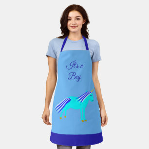 Cute Blue Baby Boy Unicorn Custom Schort