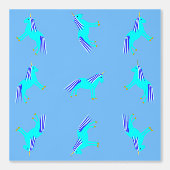 Cute Blue Baby Boy Unicorn Patterned Behang (Voorkant)