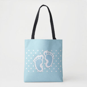 Cute Blue Baby Boy's Feet Illustration Draagtas
