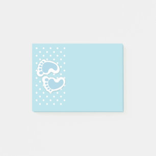 Cute Blue Baby Boy's Feet Illustration Post-it® Notes