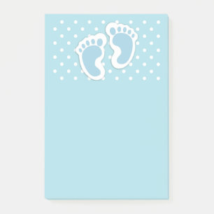 Cute Blue Baby Boy's Feet Illustration Post-it® Notes