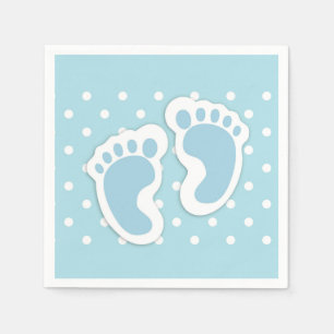 Cute Blue Baby Boy's Feet Illustration Servet