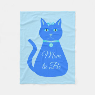 Cute Blue Baby Cat Custom Ma Fleece Deken