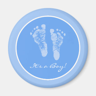 Cute Blue Baby Footprint is een Baby shower van ee Magneet