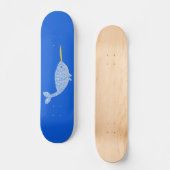 Cute Blue Baby Narwhal Skateboard (Voorkant)