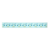 Cute Blue Baby Owl Ribbon Lint (Voorkant)