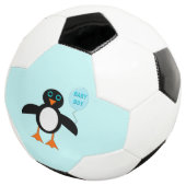 Cute Blue Baby Penguin Voetbal (Drie kwart)