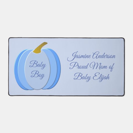 Cute Blue Baby Pumpkin - Aangepast Bureaumat (Voorkant)