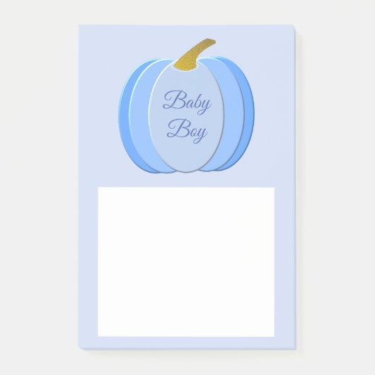 Cute Blue Baby Pumpkin - Aangepast Post-it® Notes (Voorkant)