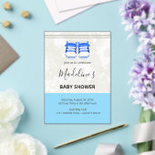 Cute Blue Baby Shower Invitation – Customizable (Insitu (Mariage))