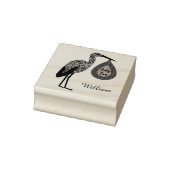 Cute Blue Baby Stork Custom Rubberstempel (Stempel)