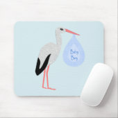 Cute Blue Baby Stork Muismat (Met muis)