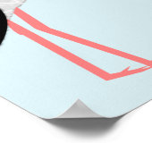 Cute Blue Baby Stork Poster (Hoek)