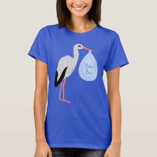Cute Blue Baby Stork T-shirt