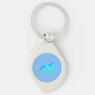 Cute Blue Baby Unicorn Sleutelhanger