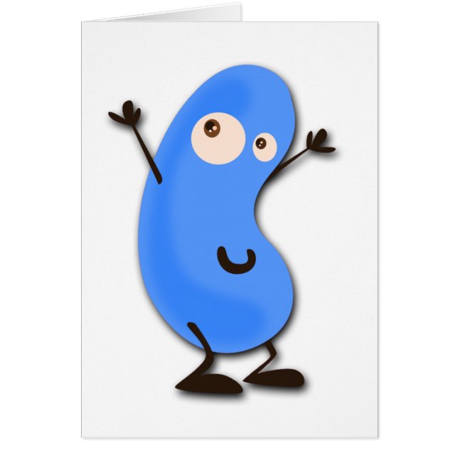 Cute Blue Bean Monster (Voorkant)