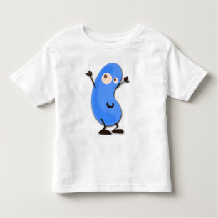 Cute Blue Bean Monster Kinder Shirts