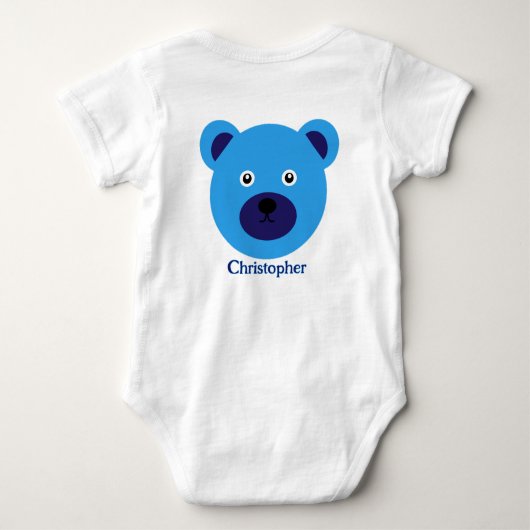 Cute Blue Beer Romper (Achterkant)