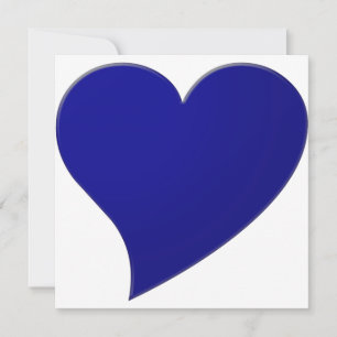Cute blue big hart moderne Valentijnsdag kaart