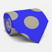 Cute Blue Big Polka Dots Pattern Stropdas (Opgerold)