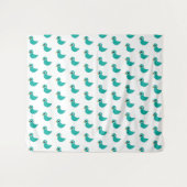 Cute blue bird wandkleed (Voorkant (horizontaal))