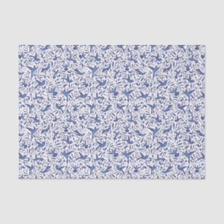 Cute Blue Birds Pattern Tissuepapier