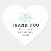 Cute Blue Boy Baby shower Hart Sticker (Voorkant)