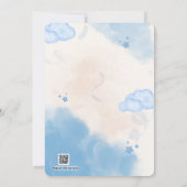 Cute Blue Boy Baby Shower Invitation (Dos)