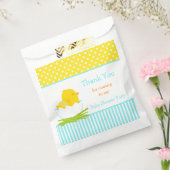 Cute Blue Boy Chick Shower Party Bedankzakje (Gezegeld)