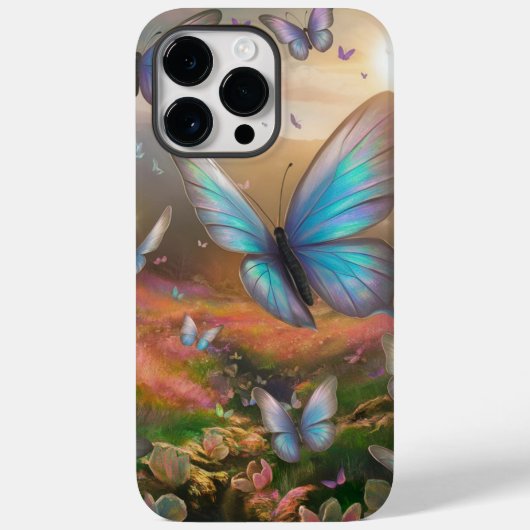 Cute Blue Butterfly Case-Mate iPhone Case (Achterkant)