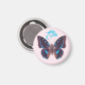 Cute Blue Butterfly Magnet Magneet (Voorkant / Achterkant)