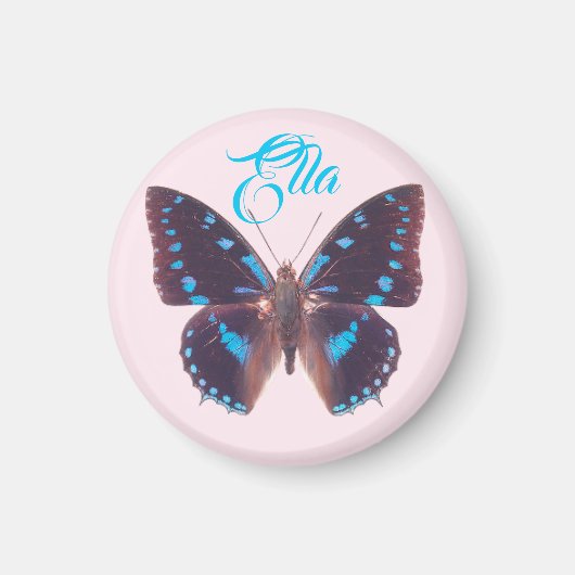 Cute Blue Butterfly Magnet Magneet (Voorkant)